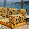 Majlis Sofa Factory Luxury Majlis Sofa Yellow Fabric Floor Sectional Sofa Set