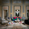 Foshan Italian Luxury Couch Suppliers Versace Mesusa Carezza Fabric Sofa