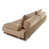 Italian Modern Home Furniture Foshan Sofa Factory Nubuck Fabric Donovan Roll Sofa
