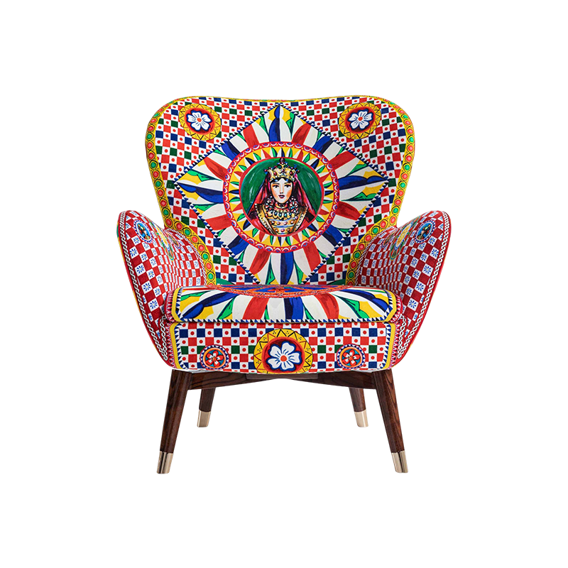 Foshan Italian Luxury Sofa Supplier Dolce Unique Fabric Giacinto Armchair