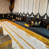 Black Fabric Majlis Kanabat Custom Majlis Sofa Kuwaiti Majlis