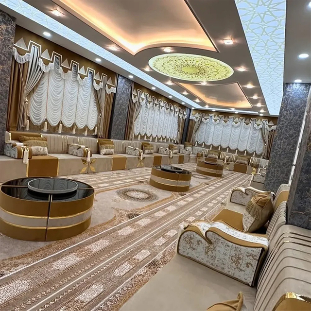 Luxury Arabic Seating Traditional Arabic Sofa Designs Fabric Majlis Sofa Set