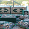 Arabic Living Room Furniture Deep Green Majlis Floor Sofa Corner Floor Seating