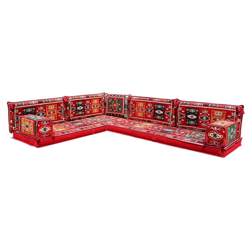Colorful Moroccan Livingroom Cushions Corner Floor Seating