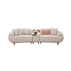 Nordic Wooden Sofa Furniture Wholesalers Beige Fabric Hira Sofa Set