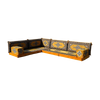 Yellow Floor Sofa Seating Set Corner Arabic Sofa Set Oriental Floor Cushions