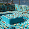 Light Blue Arabic Sofa Pallet Sectional Sofas Arabic Majlis Sets