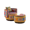 Unique Fabric Swivel Ottoman Stool DG Planetario Mercurio Ottoman