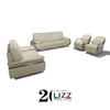 Modern Italian Leather Sofa White Leather Couch