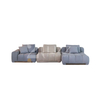 Italian Cube Design Sectional Fabric Couch Customized Fabric Sofa Set