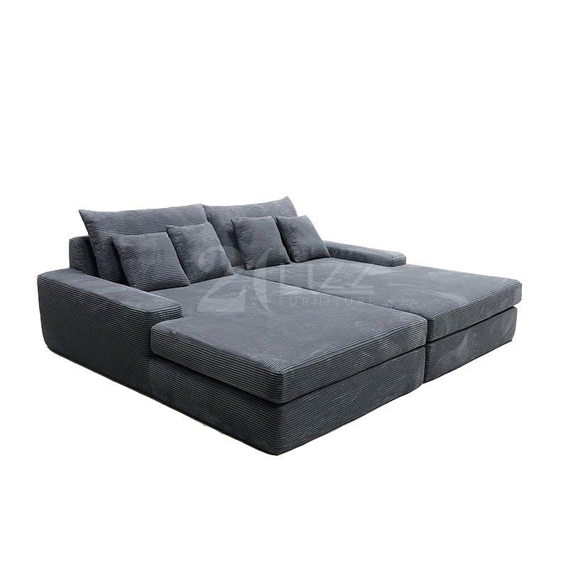 American Compressible Furniture Corduroy Fabric Extra Large Compressed Sofa Bed in Box