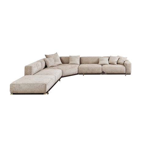 Italian Modern Fabric Corner Sectional Lounge Living Room Sofa