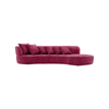 Curve Shape Luxury Sectional Furniture Chenille Fabric Lounge Suite DG Garofano Sofa