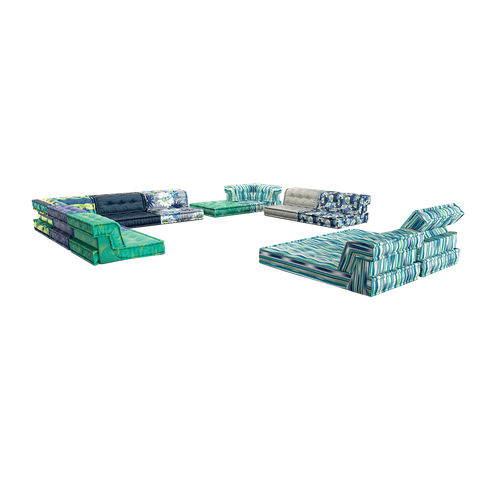 Arabic Floor Couches Roche Bobois Colorful Fabric Mahjong Sofa
