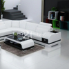 Futuristic Living Room Furniture Everly Modern Leather Sectional U-shape Sofa