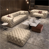 Big U-shape Sectional Chesterfield Lounge Fully Tufted Sofa Set