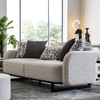 Art Deco Inspired Linen Luxury Couch Furniture Bergama Sofa Set