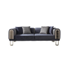 Luxury Contempory Fine Furniture Meuble Grey Velvet Fabric Sofa Set