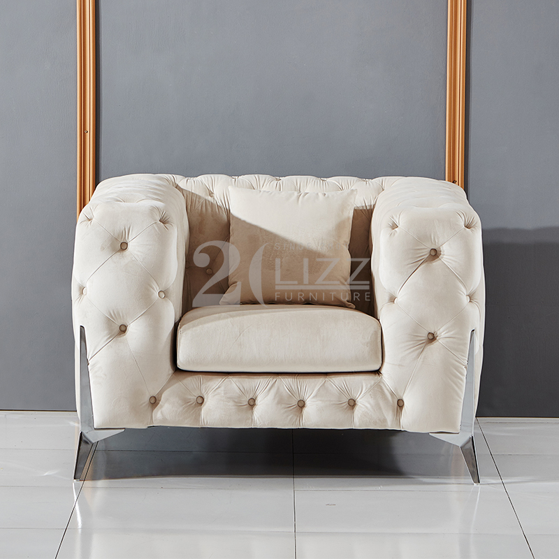 Elegant High End Velvet Fabric Sofa