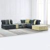 Contemporary Modules Colorful Fabric Corner Floor Sofa