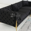 Chesterfield Sectional Corner Fabric Lounge Sofa