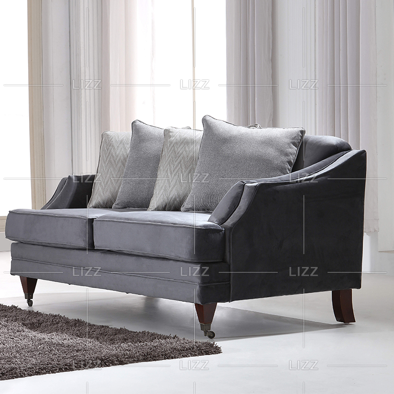 Single Leisure Velvet Fabric Sofa