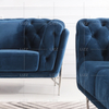 Home European Design Blue Fabric Sofa