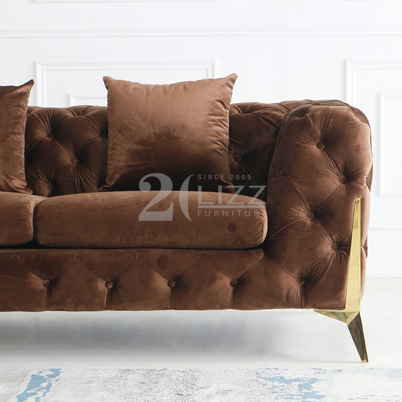 Furniture Set Corner Brown Leather Sofa