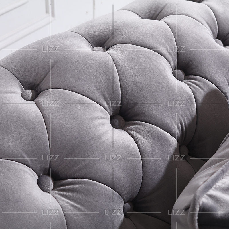 Contemporary Leisure Chesterfield Fabric Sofa