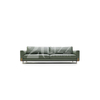 Modern Furniture Italian Leather Couch Steel Base Minimalist Sofa