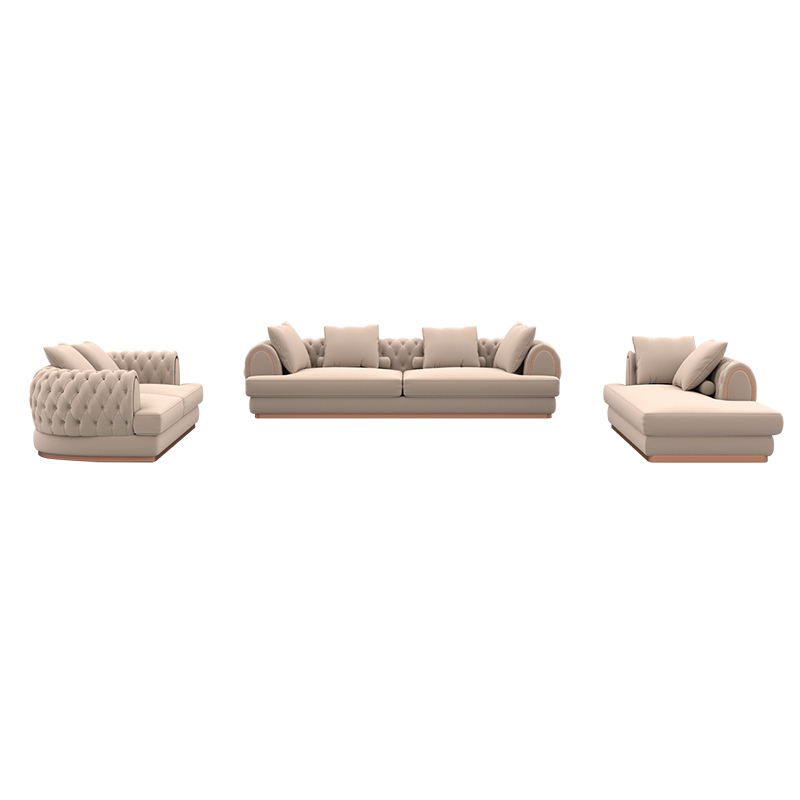 Classical Visionnaire Luxury Italian Leather Sofa Set with Chaise