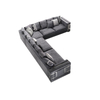 Foshan Luxury Sofa Factory Supplier Vertigo Composizione Sectional L-shape Sofa Set