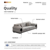 Canapé de Luxe Canadian Premium Fabric Furniture Loft Sofa Set