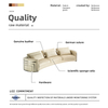 Ocean Curved Sofa Premium Beige Leather 3 4 seater Couch for Home and Hotel