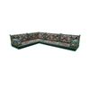 4 Inch Thickness Arabic Green Fabric Majlis Arabic Floor Sofa Seating