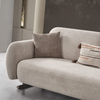 Modern Calve Fabric Sofa Set Minimalist Sofa with Steel Feet And Adjustable Backrest