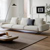 Modern Fabric Couch Italian Minimalist 1 2 3 4 Seater Beige Fabric Sofa
