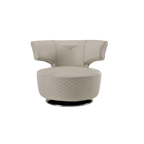 Luxury Bentley Swivel Armchair Rotate Chair Foshan Leather Leisure Chairs