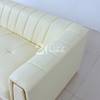 Italian Modern Furniture Versace Couch Beige Leather Sectional Sofa Set
