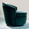 Modern Living Room Bedroom Furniture Georgette Fabric Swivel Chair
