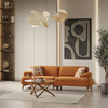 Furniture Wholesalers Nordic Lounge Furniture Orange Beige Fabric Banco Sofa Set