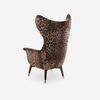 Foshan Luxury Furniture Symmetrical Design Leopard Fabric Lilla Armchair