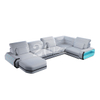 New Design Eurpean Leather Furniture Futuristic Big Sectional Sofa Smart Lounge Suite