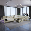 European Sofa Design Futuristic Leather Sectional Smart Sofa