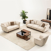 Modern Lounge Furniture Beige Fabric Couch Set Turkey Solid Wood Life Sofa Set