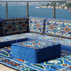 Blue Arabic Sofa Bohemian Pallet Sectional Sofas L Sofa Sets