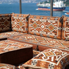 Interior Design Moroccan Home Decor Brown L Shaped Corner Floor Couch