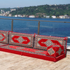 Red Color Floor Cushions L Shaped Arabic Seating Sofas Traditional Majlis