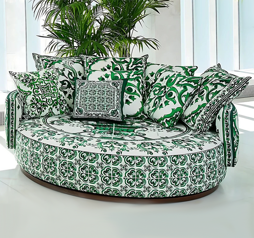 Luxury DG Green Fabric Leisure Sofa Armchair for Home Hotel And Villa