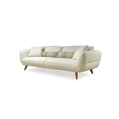 Chinese Furniture Milano Sofa Set Cream Fabric Couch Modern Lounge Furniture Set
